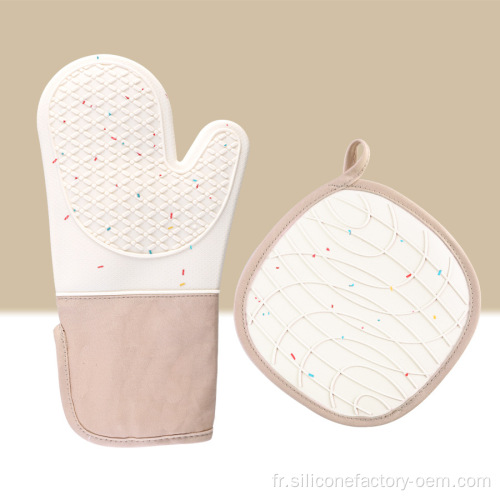 Gants de cuisson en silicone résistant à la chaleur